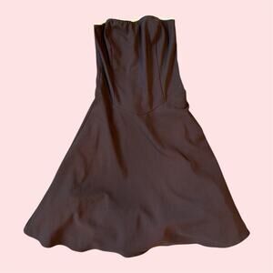 Carrie Bradshaw Vintage Y2K Ruby Rox Strapless Dress Fit Flare, Brown Size 7